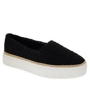 Vince Camuto Womens Relinsta Platform Sneaker 7.5 Black Round Toe Slip-On Shoes